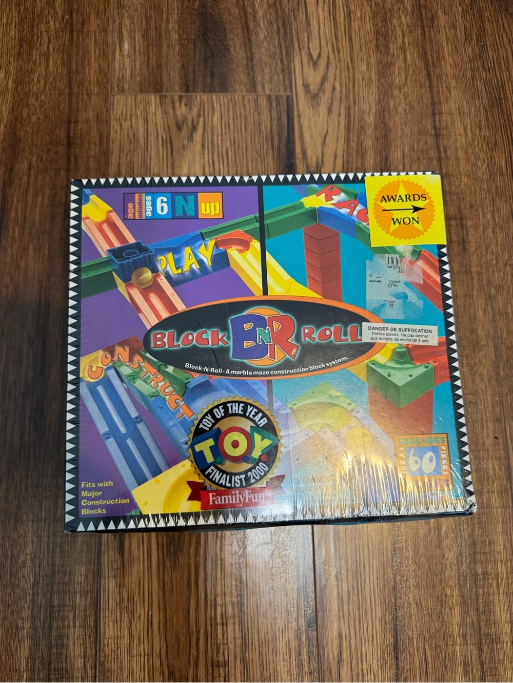 Vtg Y2K Block-N-Roll 60 Pc Marble Maze Construction Set Fits Duplo NIB Sealed